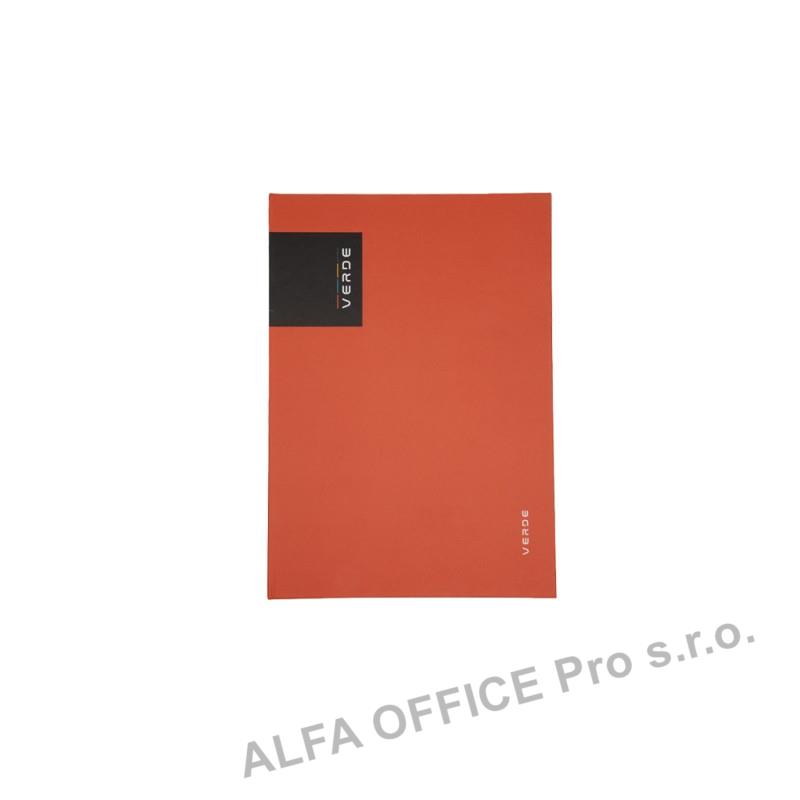 Kniha záznamní VERDE - A5 / linka / 96 listů / cihlová