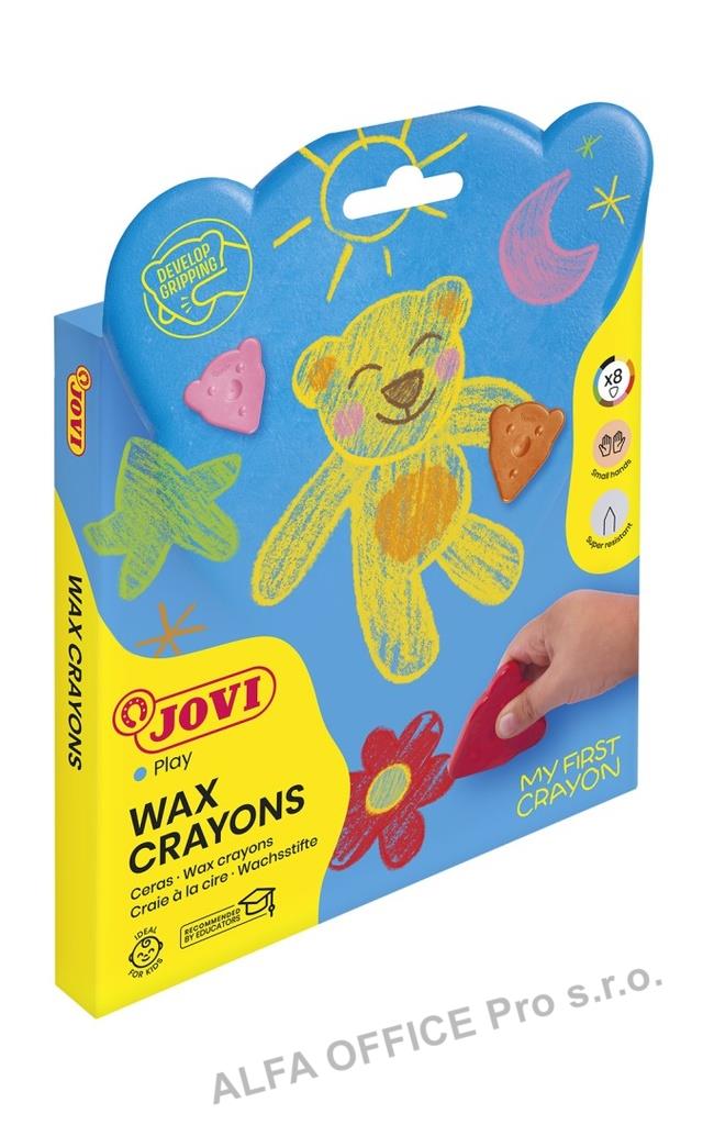 Voskové pastelky trojúhelníkové JOVI - 8 ks