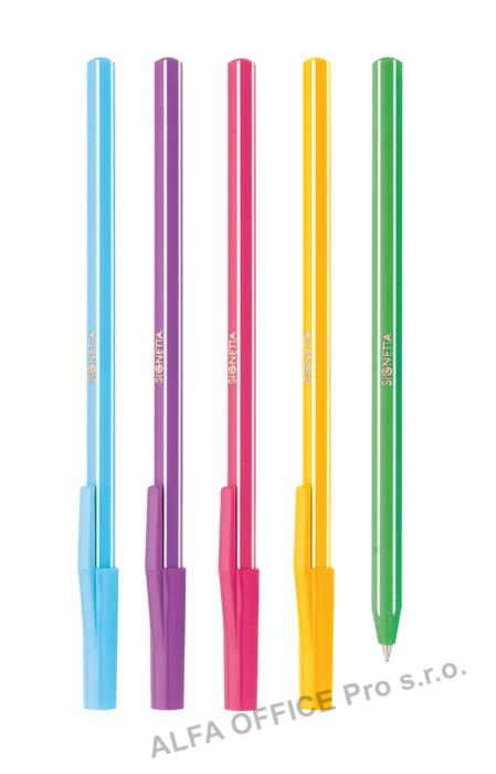 Kuličkové pero Concorde jednorázové Signetta - barevný mix
