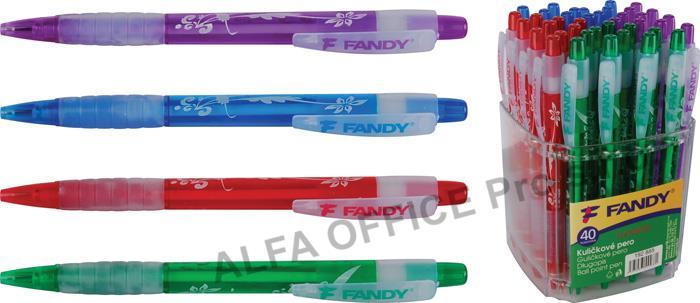 Kuličkové pero Flowers - barevný mix