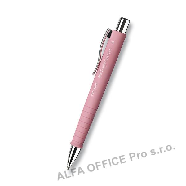 Kuličkové pero Faber Castell Poly Ball - sv.růžová