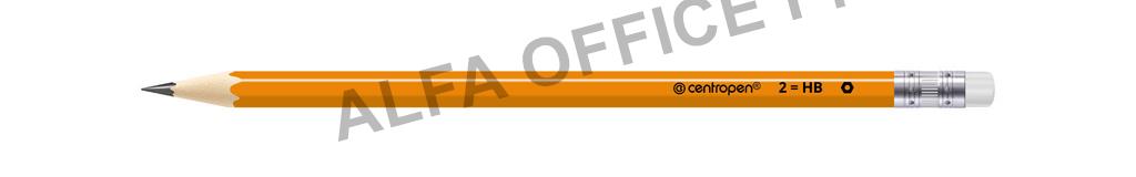 Šestihranná tužka Centropen 9510 - č.2 / HB s gumou