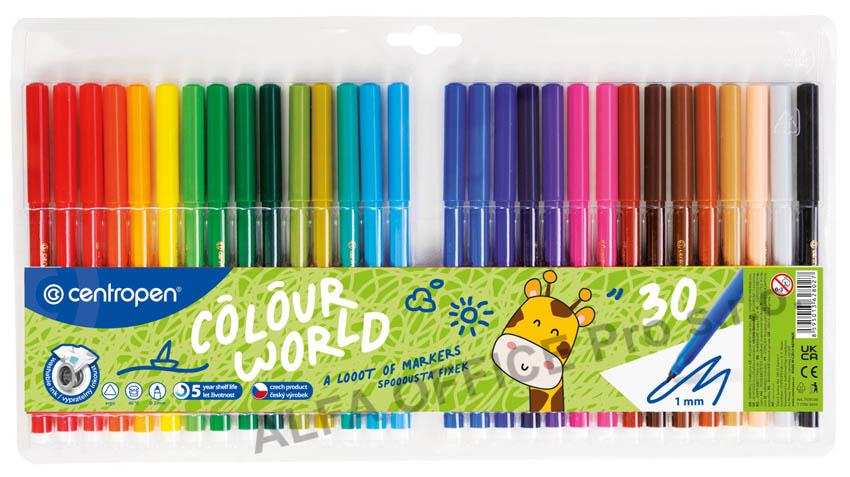 Popisovače Centropen 7550/30 - sada 30 ks