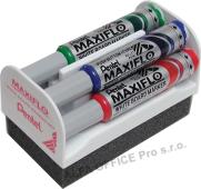 Popisovač Pentel MAXIFLO MWL5M - sada 4 ks + houbička