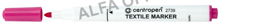 Značkovač Centropen 2739 na textil - růžová