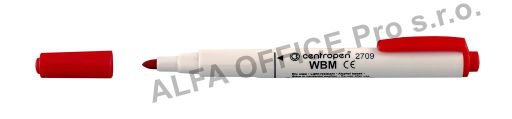 Značkovač Centropen 2709 stíratelný - červená