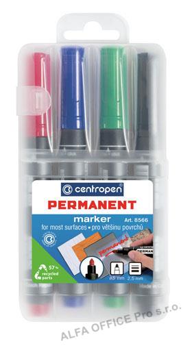 Značkovač Centropen 8566 permanent - sada 4 ks