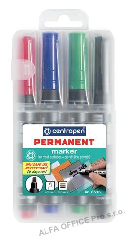 Značkovač Centropen 8516 permanent - sada 4 ks
