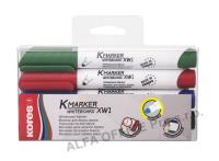 Popisovač Kores K-Marker Whiteboard - sada 4 ks  / kulatý hrot