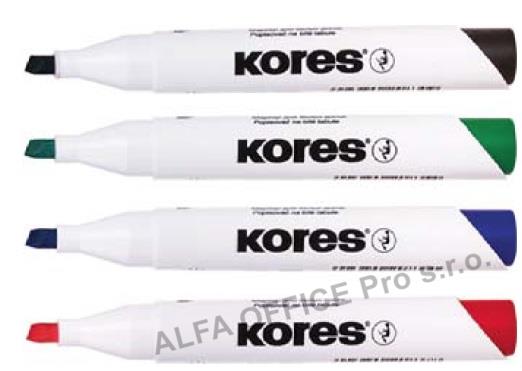 Popisovač Kores K-Marker Whiteboard - modrá / klínový hrot