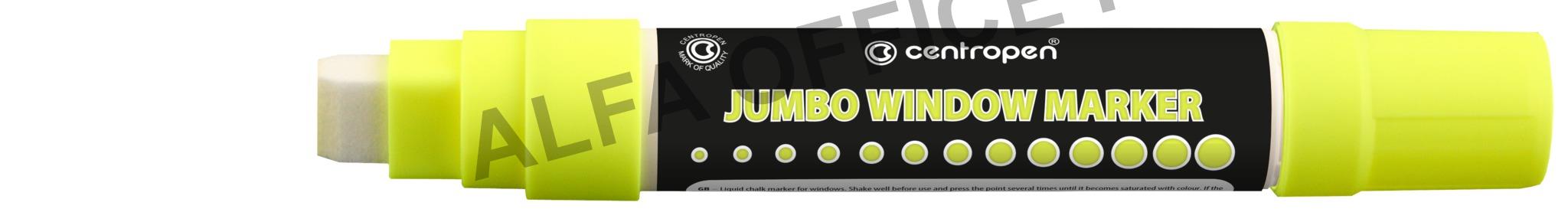 Značkovač Centropen 9120 JUMBO WINDOW - FLUO žlutá