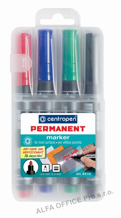 Značkovač Centropen 8510 permanent - sada 4 ks