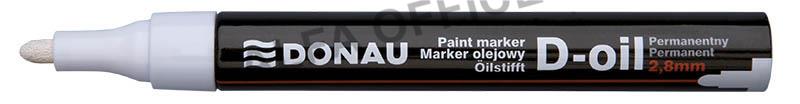 Popisovač olejový Donau D-oli - bílá / 2,8 mm