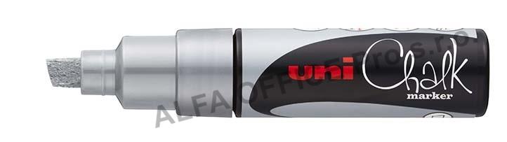 Popisovač křídový UNI Chalk Marker PWE-8K / stříbrná