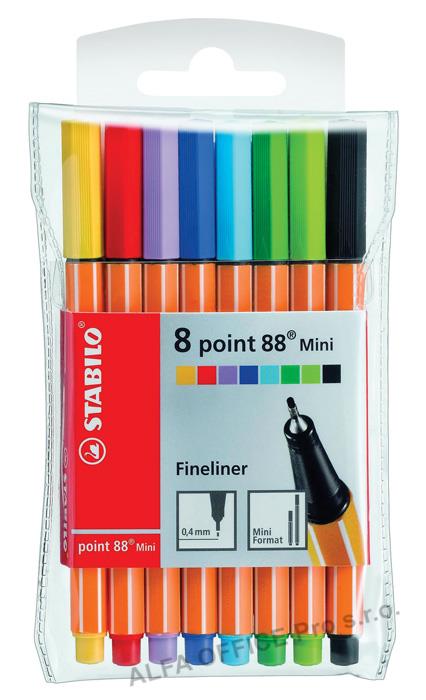 Liner STABILO® point 88 MINI - sada 8 ks