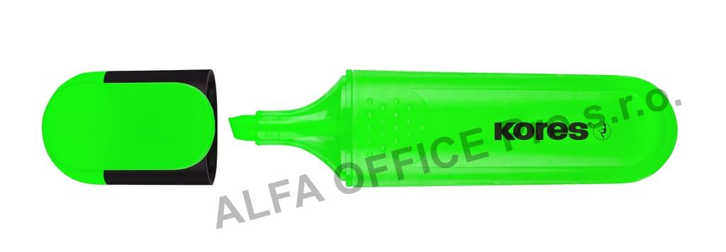 Zvýrazňovač Kores Bright Liner / zelená