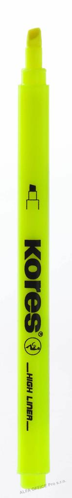 Zvýrazňovač Kores High Liner / žlutá