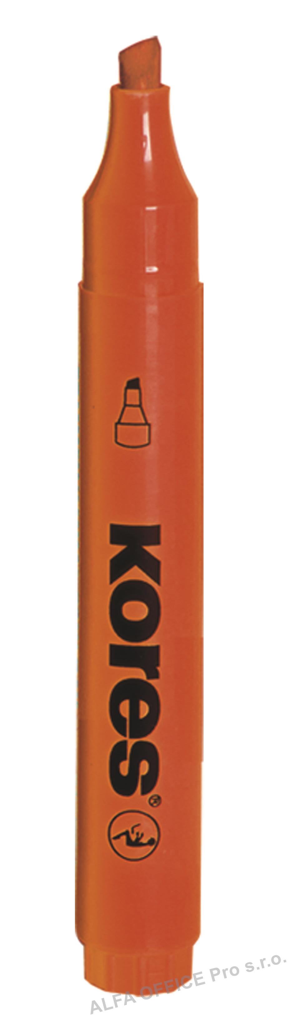 Zvýrazňovač Kores High Liner PLUS / oranžová