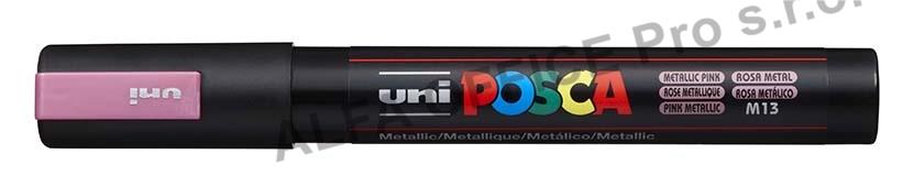 Posca popisovač / 2,5 mm - metal. růžová