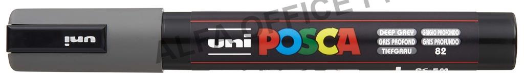 Posca popisovač / 2,5 mm - tm. šedá