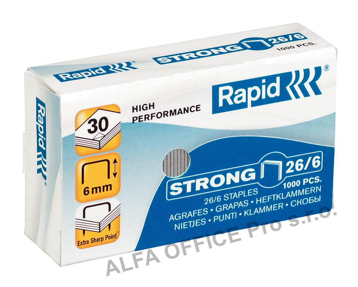 Spojovače Rapid - 26 / 6 / 1000 ks / Strong