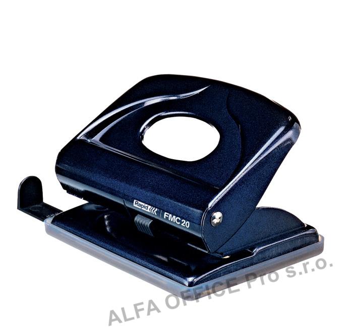 Kancelářský děrovač Rapid FMC20 / metalická černá - 20 listů