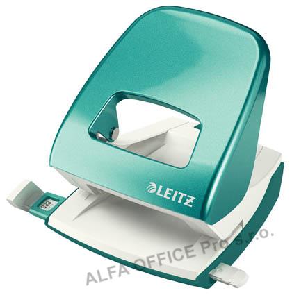Kancelářský děrovač Leitz NeXXt 5008 / metalická tyrkysová - 30 listů