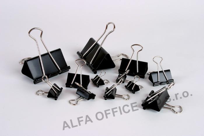Klipy kovové černé - 51 mm