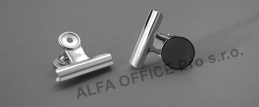 Klipy kovové stříbrné - 31 mm + magnet