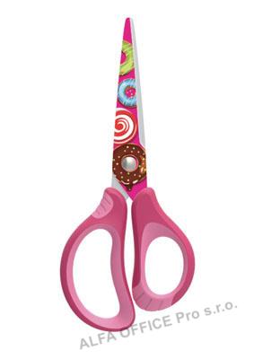 Nůžky KEYROAD Tattoo soft dětské barevný mix / 15 cm