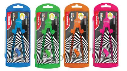 Kovové kružítko Kores GRAFIKO NEON - barevný mix