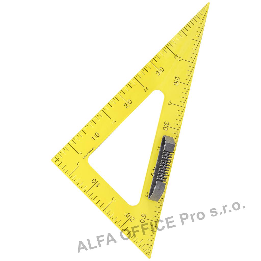 Trojúhelník na tabuli WISSNER  - 60° 60cm / žlutá