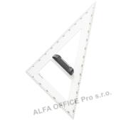 Magnetický trojúhelník na tabuli WISSNER  - 60° 60cm / bílá