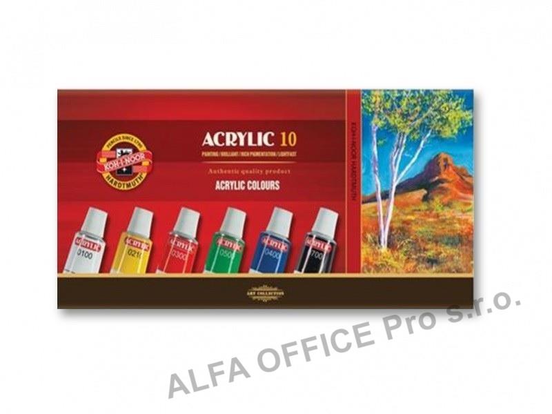Barvy akrylové - sada 10 ks