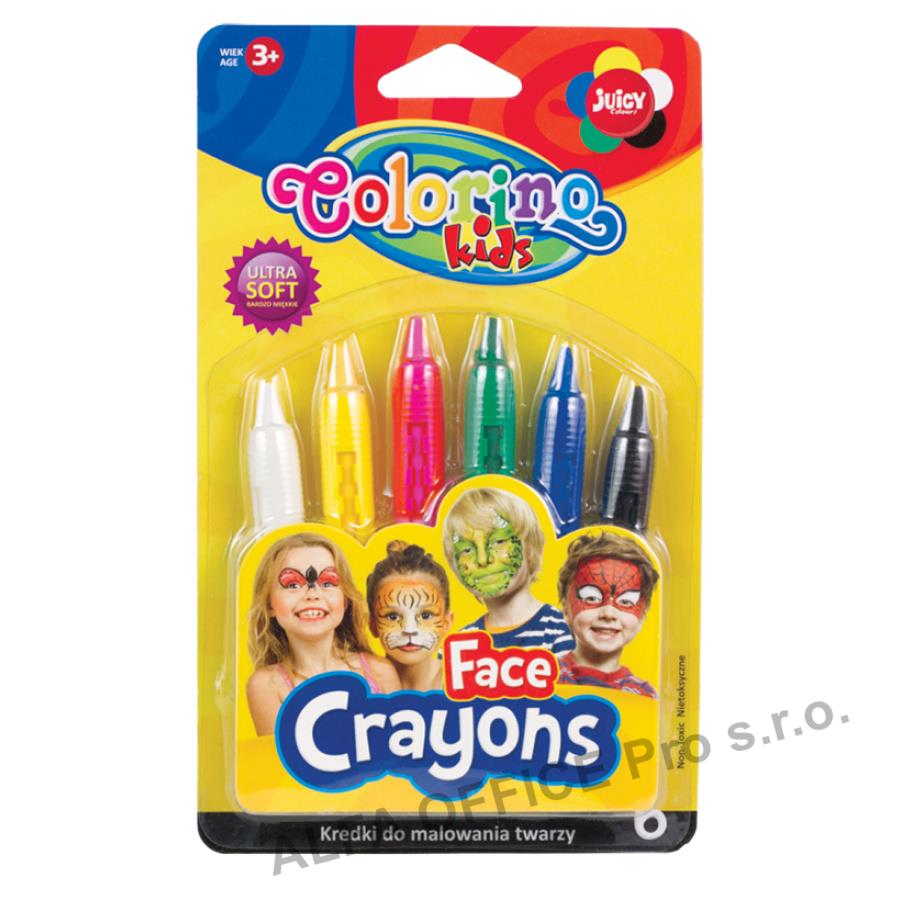 Obličejové barvy - 6 ks / klasické