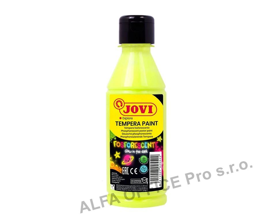 Tekuté temperové barvy JOVI PREMIUM v lahvi - 250 ml / neon žlutá