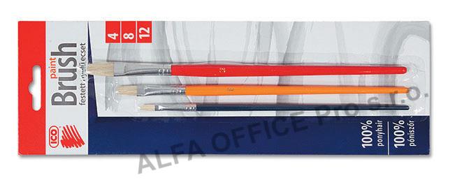 Štětce sada - 4, 8, 12 / barevný, plochý