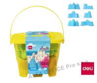 Písek kinetický DELI 500 g - žlutá