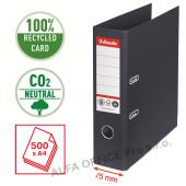 Pořadač pákový Esselte CO2 neutrální - A4 / hřbet 7,5 cm / černá