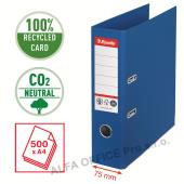Pořadač pákový Esselte CO2 neutrální - A4 / hřbet 7,5 cm / modrá