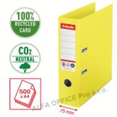 Pořadač pákový Esselte CO2 neutrální - A4 / hřbet 7,5 cm / žlutá