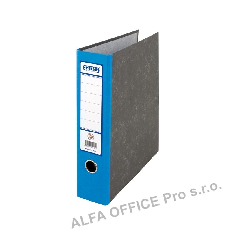 Pořadač archivní Emba A4 papírový /  8 cm /  modrá