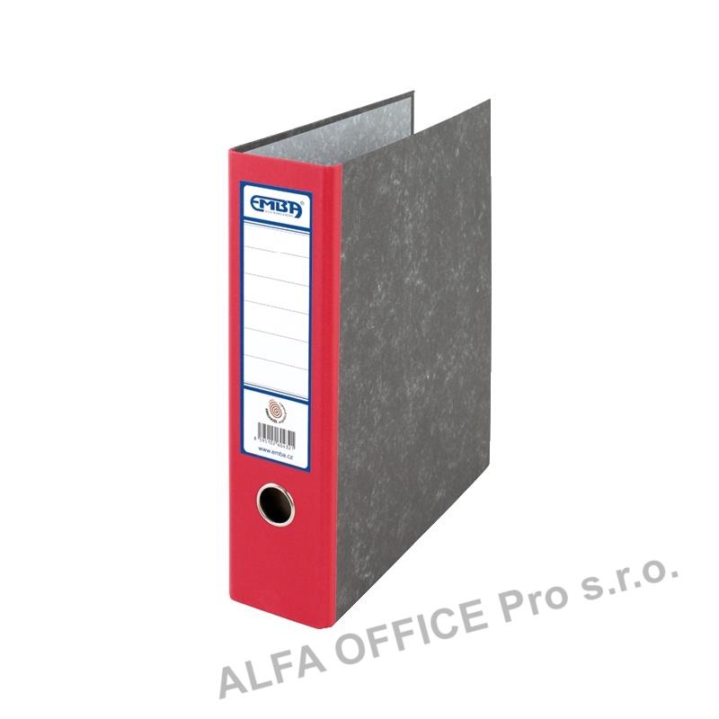 Pořadač archivní Emba A4 papírový /  8 cm /  červená