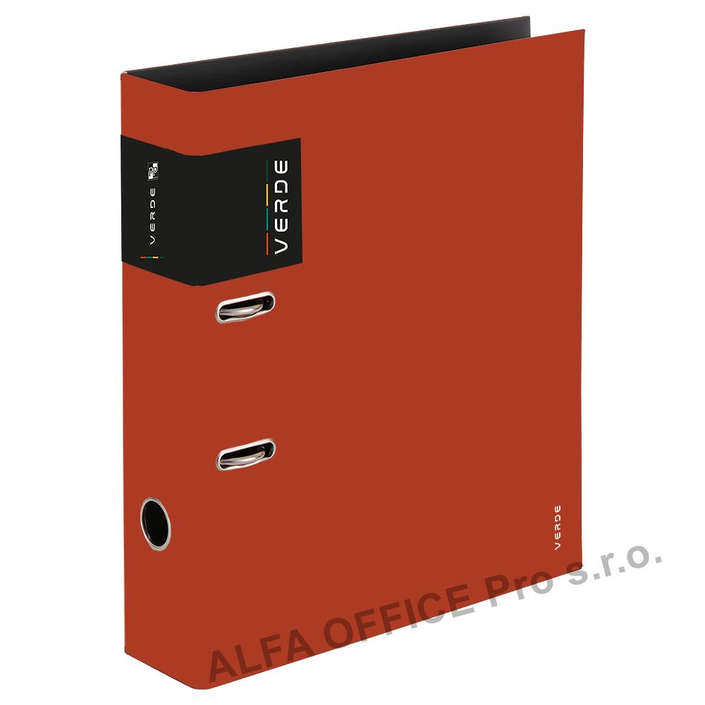 Pořadač A4 pákový VERDE - hřbet 7 cm / cihlová
