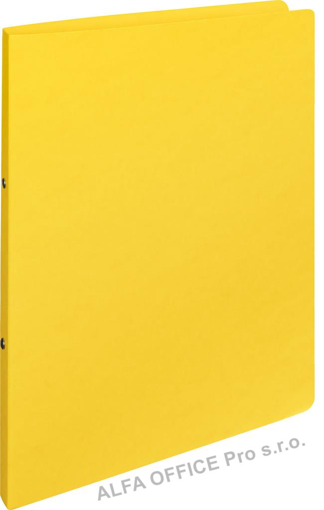 Desky A4 kroužkové prešpánové - 2 - kroužek / žlutá