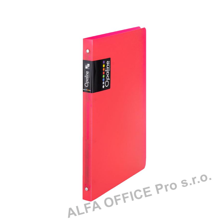 Desky A4 kroužkové Opaline - 4 - kroužek / červená