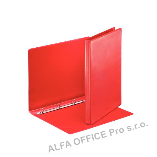 Pořadač Esselte A4 kroužkový prezentační 4 - kroužek 3 cm / červená