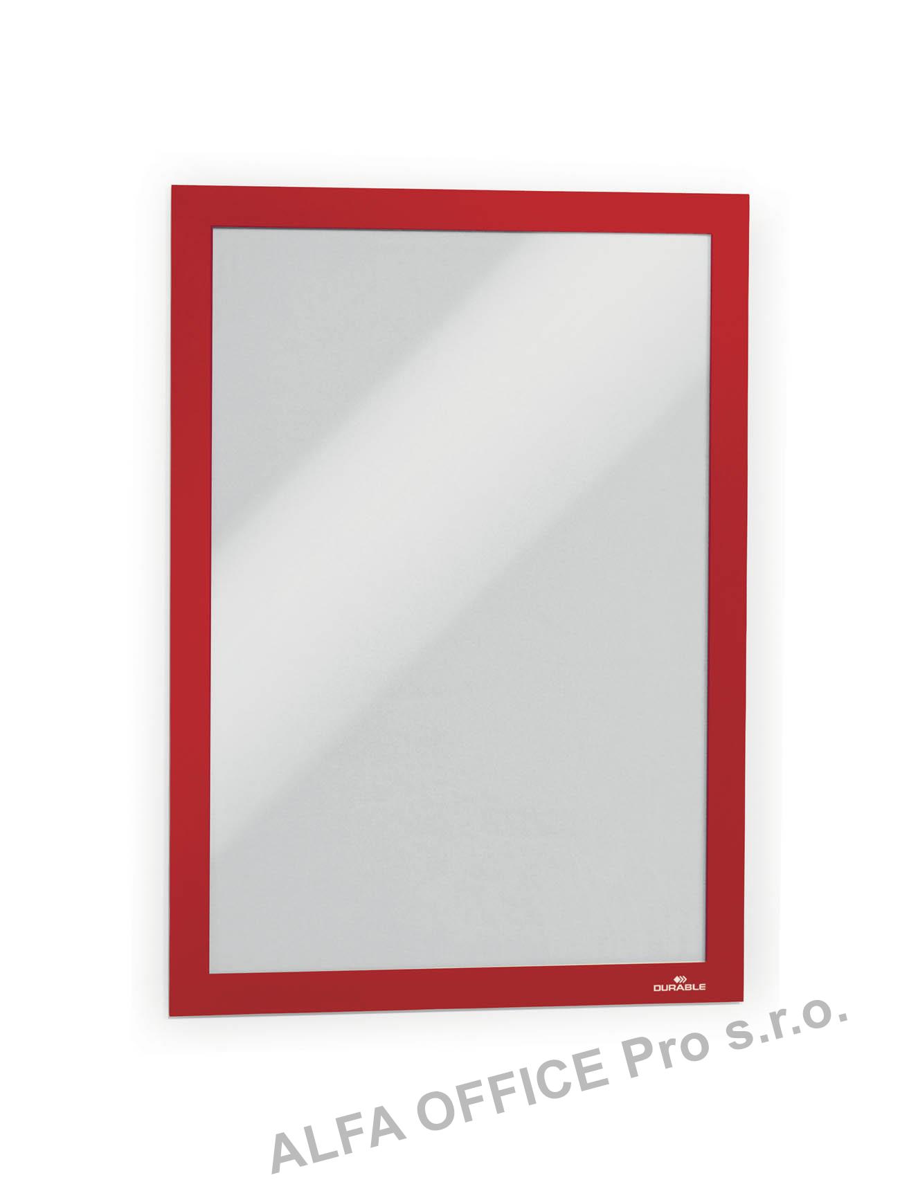 Rámeček samolepicí DURAFRAME® - A4 / červená / 2 ks