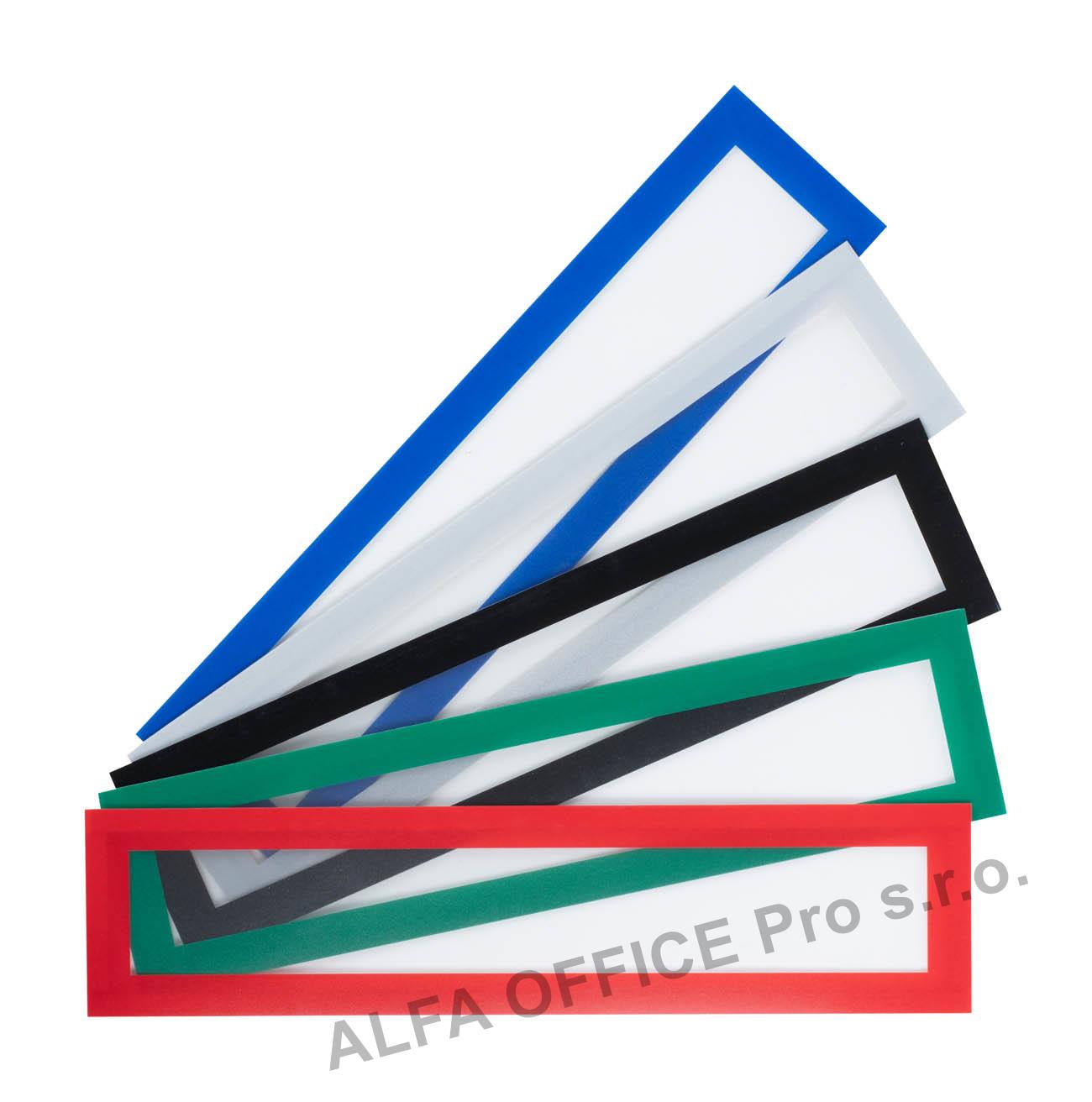 Magnetický informační rámeček LEAN A5/A4 - 230 x 75 mm / červená / 10 ks