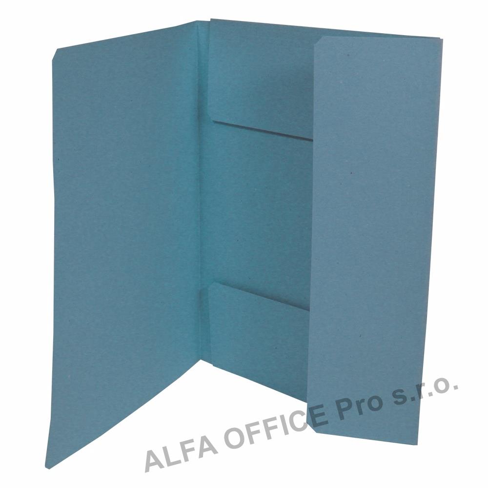 Odkládací mapy 253 EKONOMY -  se třemi chlopněmi - modrá